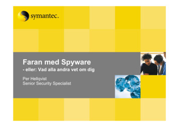 Faran Med Spyware - Arkiv.internetdagarna.se