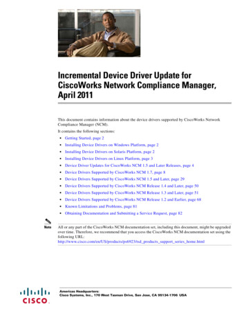 Incremental Device Driver Update For CiscoWorks Network Compliance .