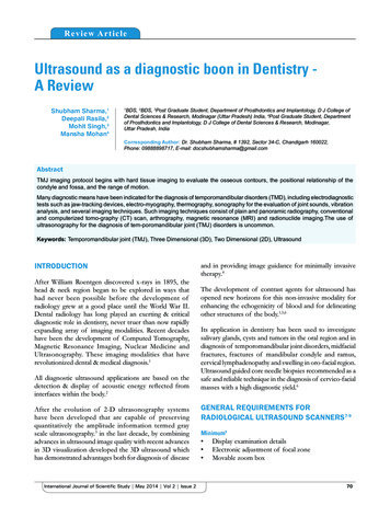 Ultrasound As A Diagnostic Boon In Dentistry - A Review