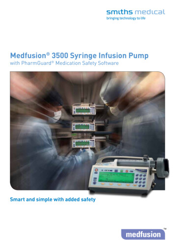 Medfusion 3500 Syringe Infusion Pump - Smiths Medical