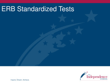 ERB Standardized Tests - The Independence School