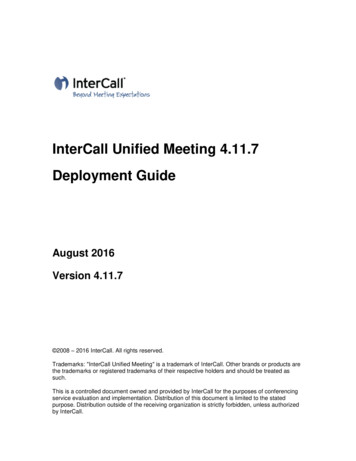 InterCall Unified Meeting 4.11.7 Deployment Guide
