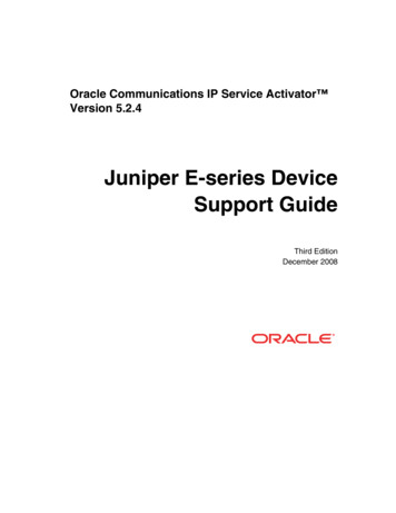 Juniper E-series Device Support Guide - Oracle