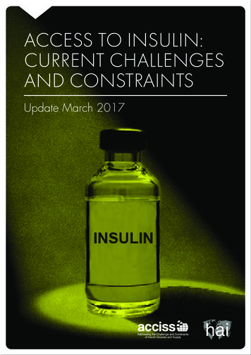 Access To Insulin: Current Challenges And Constraints