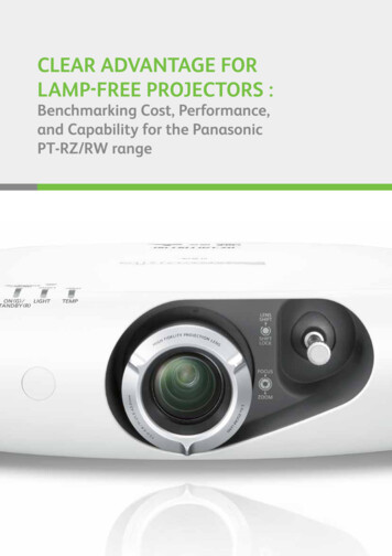 Clear Advantage For Lamp-free ProjeCtors - Panasonic