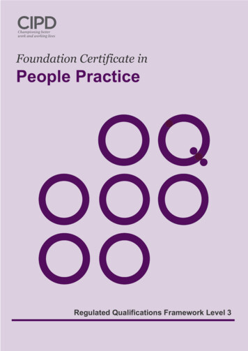 Foundation Certificate In People Practice