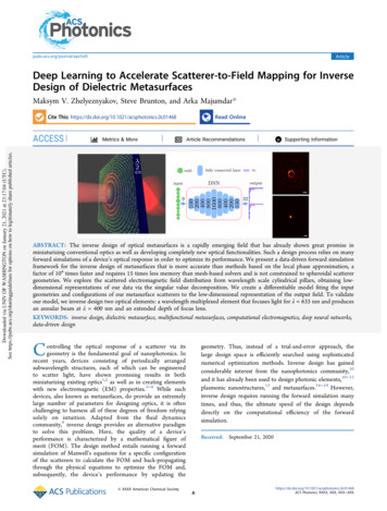 Deep Learning To Accelerate Scatterer-to-Field Mapping For Inverse .