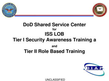 For ISS LOB Tier I Security Awareness Training A - NIST