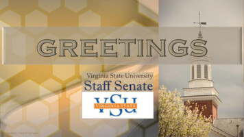 MEET YOUR SENATORS - Virginia State University