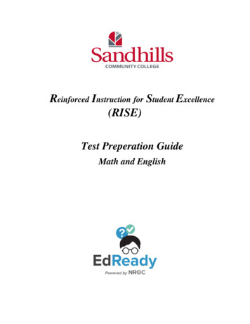 Test Preperation Guide - Sandhills Community College