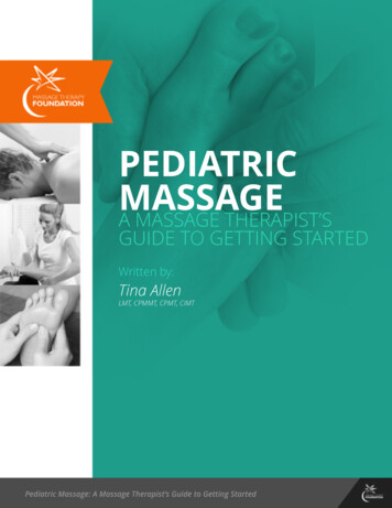 PEDIATRIC MASSAGE - Massage Therapy Foundation