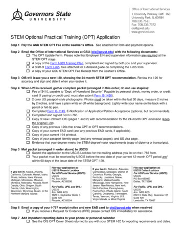 STEM Optional Practical Training (OPT) Application