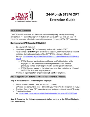 24-Month STEM OPT Extension Guide - Lewis University