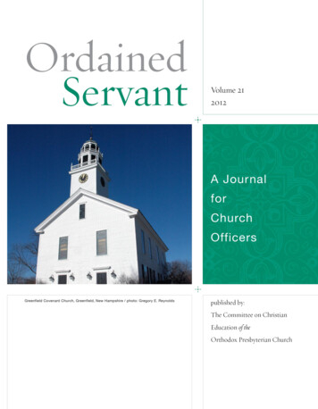 OrdainedServant - Orthodox Presbyterian Church