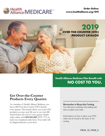 OVER-THE-COUNTER (OTC) PRODUCT CATALOG - Health Alliance Medicare