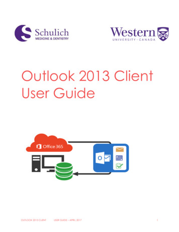 Outlook 2013 Client User Guide - Western University