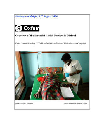 Overview Of The Essential Health Services In Malawi - Equinet