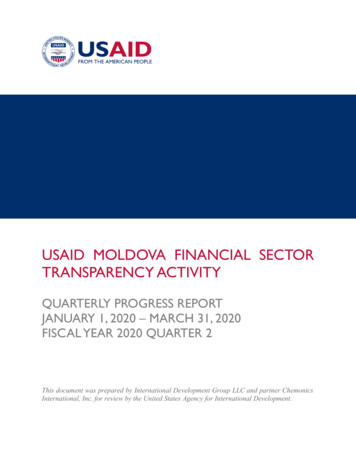 Usaid Moldova Financial Sector Transparency Activity