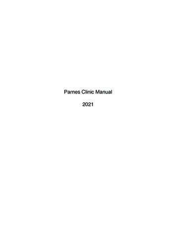 Parnes Manual 2021 Final(1) - Yu.edu