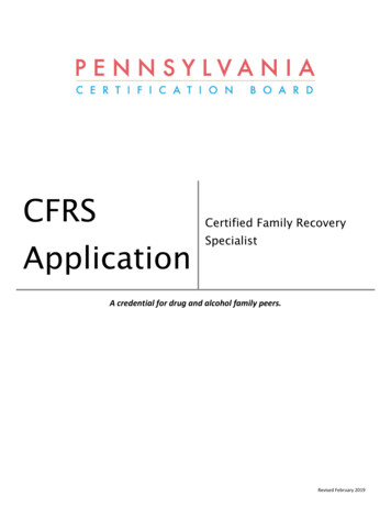 CFRS - PA Cert Board