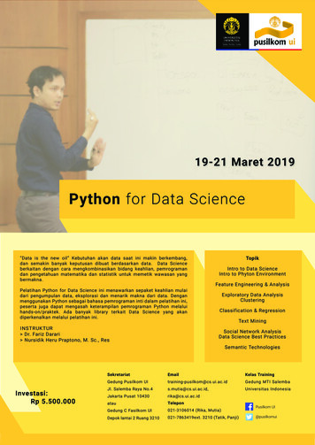Python For Data Science - Pusilkom UI