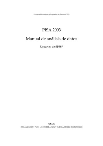 PISA 2003 Manual De Análisis De Datos - Recursostic.educacion.es