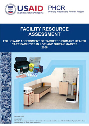 Facility Resource Assessment