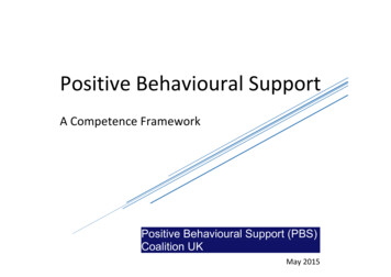 Positive Behavioural Support Competence Framework - Skills For Care