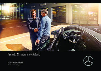 Prepaid Maintenance Select. - Mercedes-Benz Canada