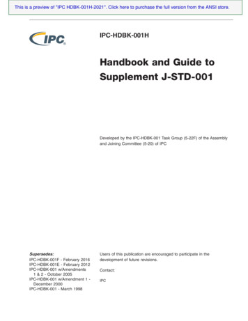 Handbook And Guide To Supplement J-STD-001