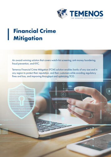 Financial Crime Mitigation - Temenos