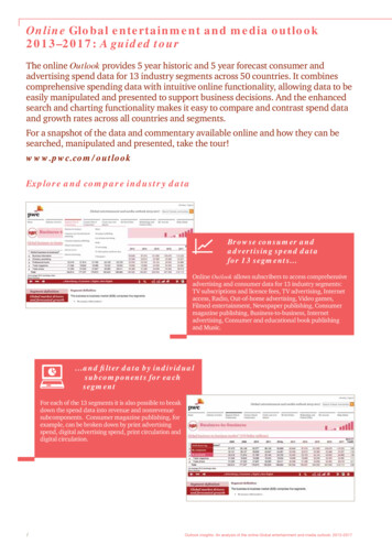 PwC Global Entertainment And Media Outlook 2013-2017: A Guided Tour