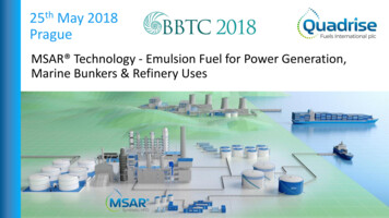 MSAR Technology - Emulsion Fuel For Power Generation, Marine Bunkers .