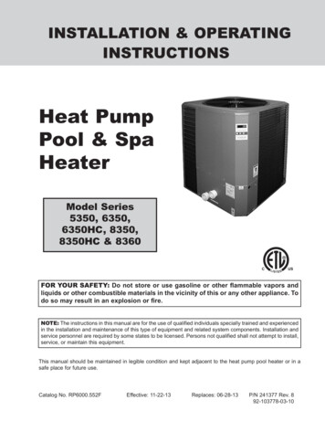 Heat Pump Pool & Spa Heater - Imperial Pools B2B