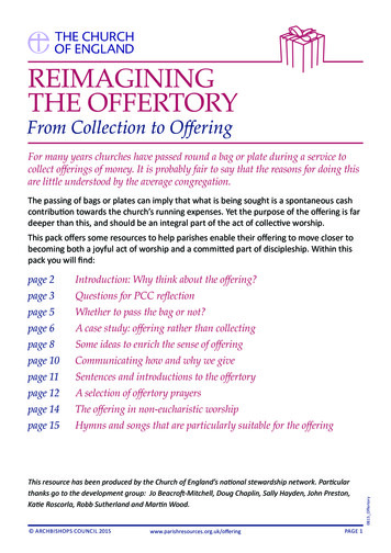 REIMAGINING THE OFFERTORY - Parish Resources