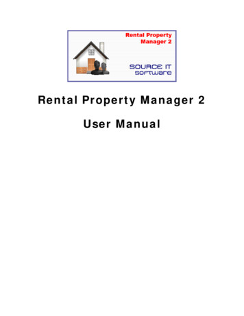 Rental Property Manager 2 Manual - Source IT Software