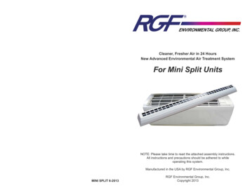 For Mini Split Units - RGF