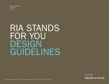 RIA STANDS FOR YOU DESIGN GUIDElINES