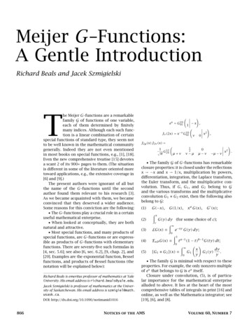 Meijer G-Functions: A Gentle Introduction