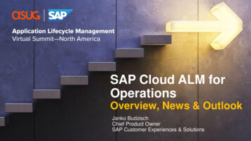 SAP Cloud ALM For Operations - Delta Q1/2021