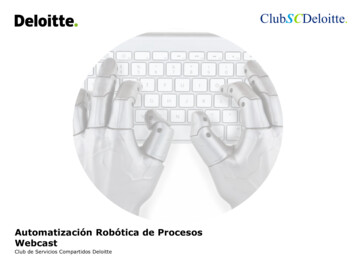 Automatización Robótica De Procesos Webcast - Deloitte 