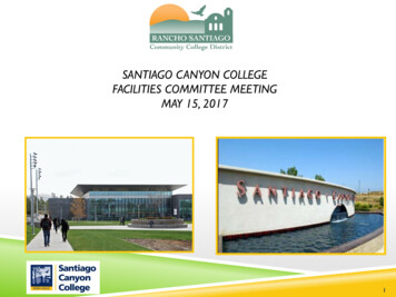 Santiago Canyon College Facilities Committee Meeting May 15, 2017