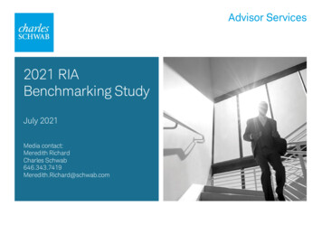 2021 RIA Benchmarking Study - Schwab Brokerage