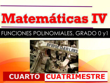 FUNCIONES POLINOMIALES, GRADO 0 Y1 - EDUCATION & SCIENCE