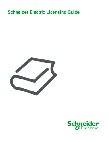 Schneider Electric Licensing Guide - Logic Control