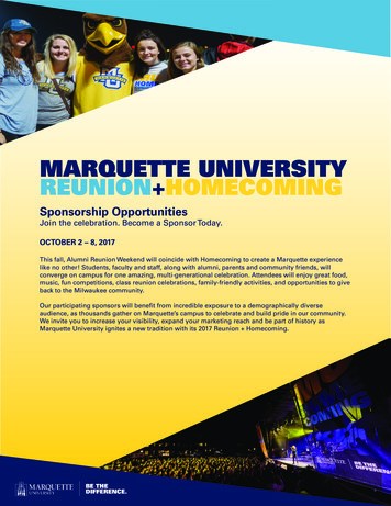 Marquette University Reunion Homecoming
