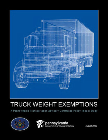 Truck Weight Exemptions - Talk PA Transportation