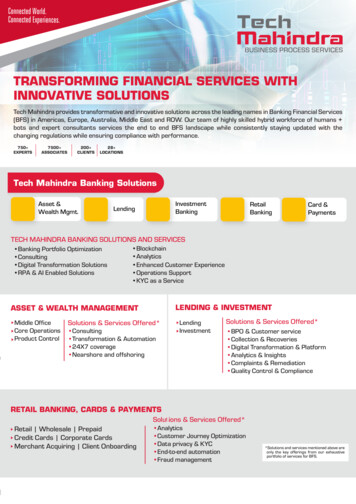 Transforming Financial Services With Innovative Solutions