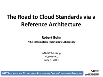 The Road To Cloud Standards Via A Reference Architecture - NITRD