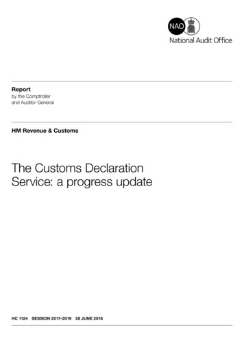 The Customs Declaration Service A Progress Update (Summary)